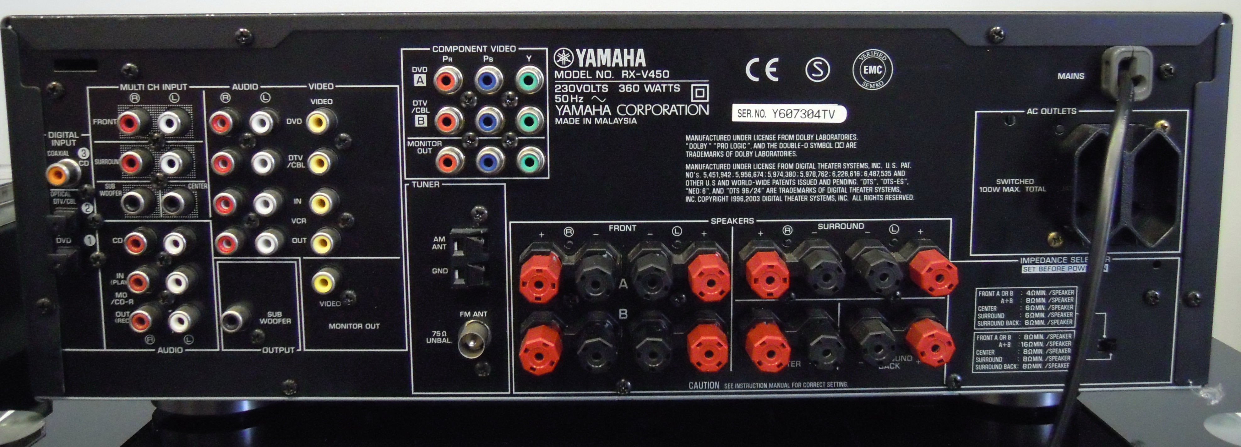 yamaha-rx-v450